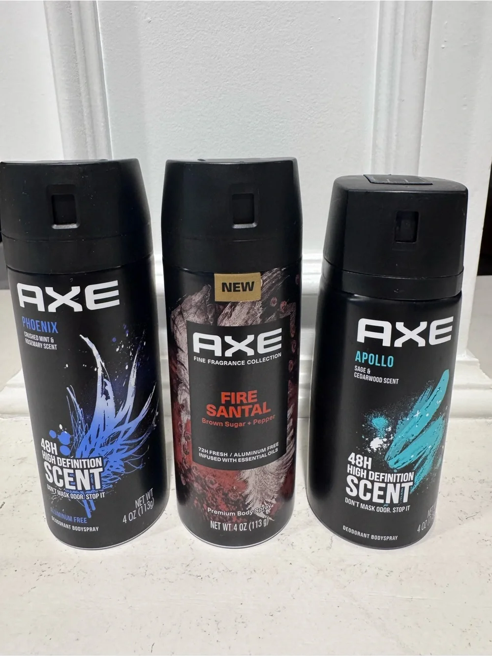 Axe body spray set of 3 scents NWT